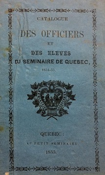 Les annuaires du Séminaire de Québec Les annuaires du Séminaire de Québec