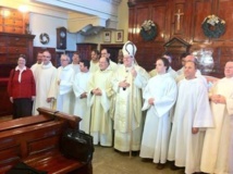 Une partie des grands séminaristes présents Une partie des grands séminaristes présents