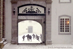 Cour du Vieux-Séminaire en hiver