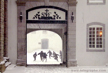 Cour du Vieux-Séminaire en hiver Cour du Vieux-Séminaire en hiver