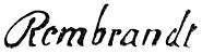 Signature de Rembrandt