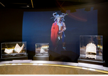Multimedia dans la salle principale de l`exposition françois de laval, premier evesque de quebec Multimedia dans la salle principale de l`exposition françois de laval, premier evesque de quebec