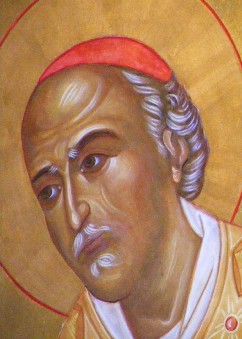 Détail de l`icîne du bienheureux François de Laval qui se trouve dans l'église de St-Pascal