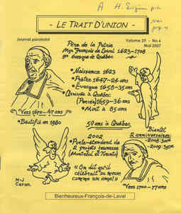 Couverture du numéro du TRAIT D`UNION de mars 2008 Couverture du numéro du TRAIT D`UNION de mars 2008